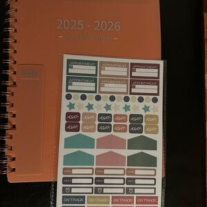 Pink Monthly Planner with Stickers